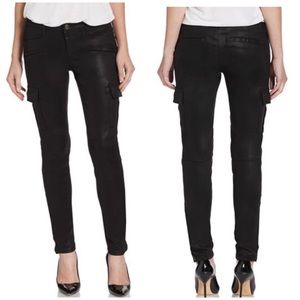 J Brand Ashton Skinny Coated Cargo Jeans Size 28